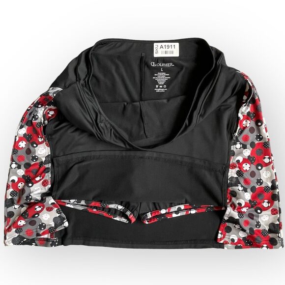 Golfher Golf Skort Women Size‎ L Black Zip Pockets Stretch Pull-On Lined - Picture 5 of 9